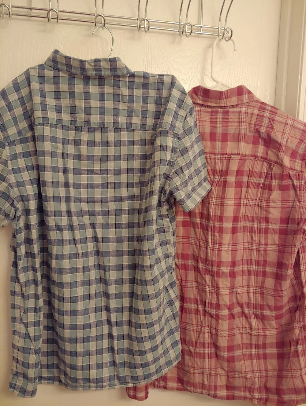 2 Boys American Eagle Plaid T-shirts Size M